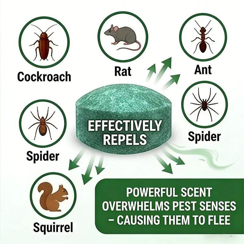🐀 49% OFF NOW!⚡🟢Natural Peppermint Rodent Repellent Tablets