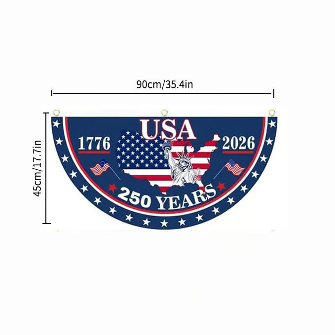 Flash Sale 60% OFF⭐Veteran Made - USA 250th Anniversary Flag Half Round Banner🦅