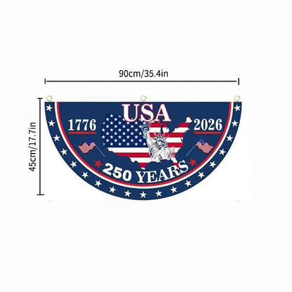 Flash Sale 60% OFF⭐Veteran Made - USA 250th Anniversary Flag Half Round Banner🦅