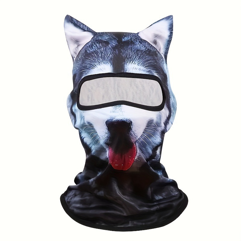 🐾❄️  3D Cat Print Balaclava – Funny Full-Face Outdoor Hood Mask