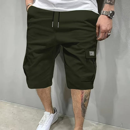 🔥🔥Customer Favorite Men's Shorts Set Khaki Black & Green Slanted Pockets