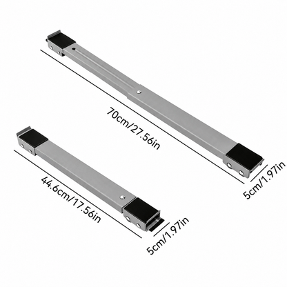 🛠️2-Pack Telescopic Appliance Dolly, Lockable Wheels, 4cm Low Profile, 44.6–70cm Fit