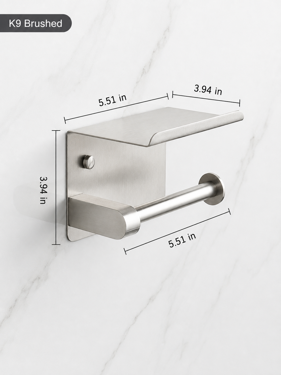 🧻 2pack -2-in-1 Toilet Paper Holder with Shelf – Space-Saving Bathroom Organizer