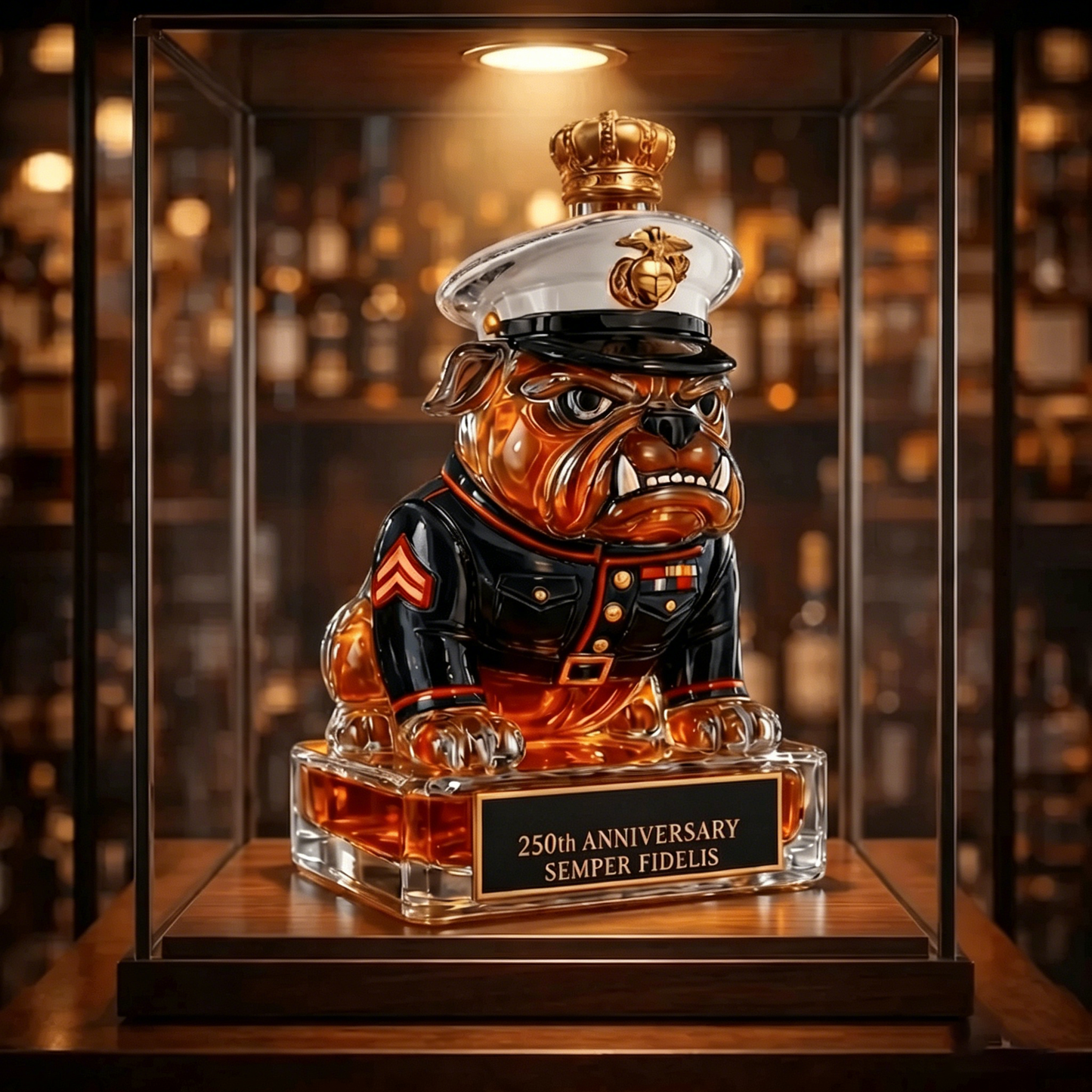 🔥HOT SALE 49% OFF👑🥃Marine Corps The 250th Anniversary Devil Dog Whiskey Bottle