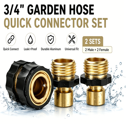 ✨🚿  3/4" Garden Hose Quick Connect Set 💦⚡
