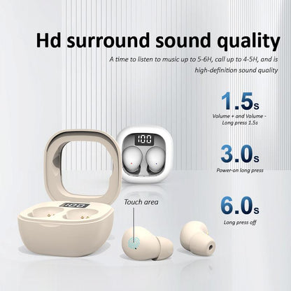 Mini Invisible Headphones Bluetooth 5.4 True Wireless In-Ear Earphones