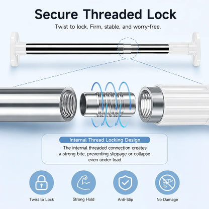✨Drill-Free Adjustable Tension Rod – No Drilling, No Damage