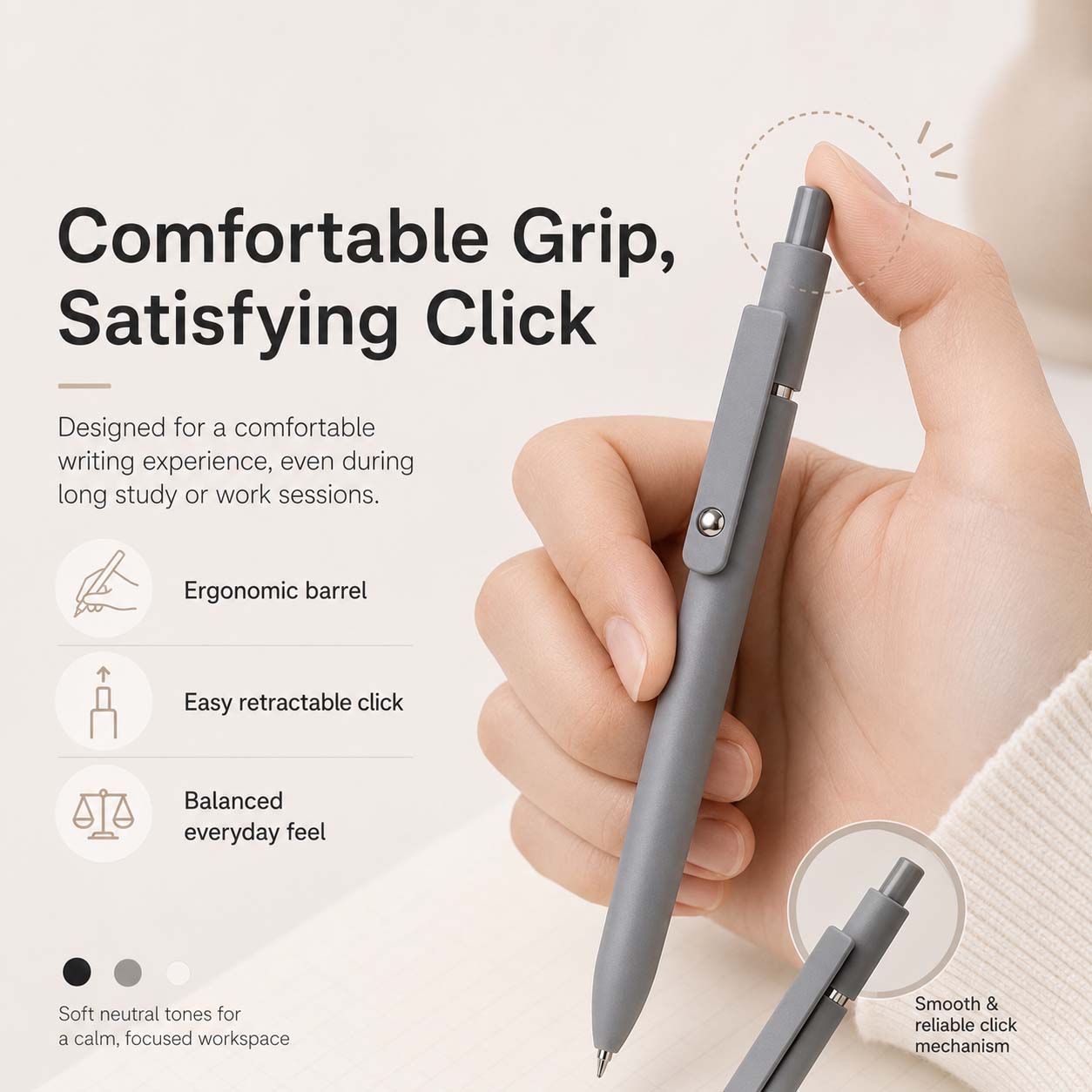 ✍️Minimalist Retractable Gel Pens Set