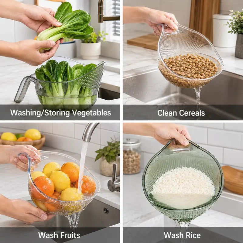 🔥Hot Sale｜1K+ Sold Today｜Multipurpose Strainer Bowl