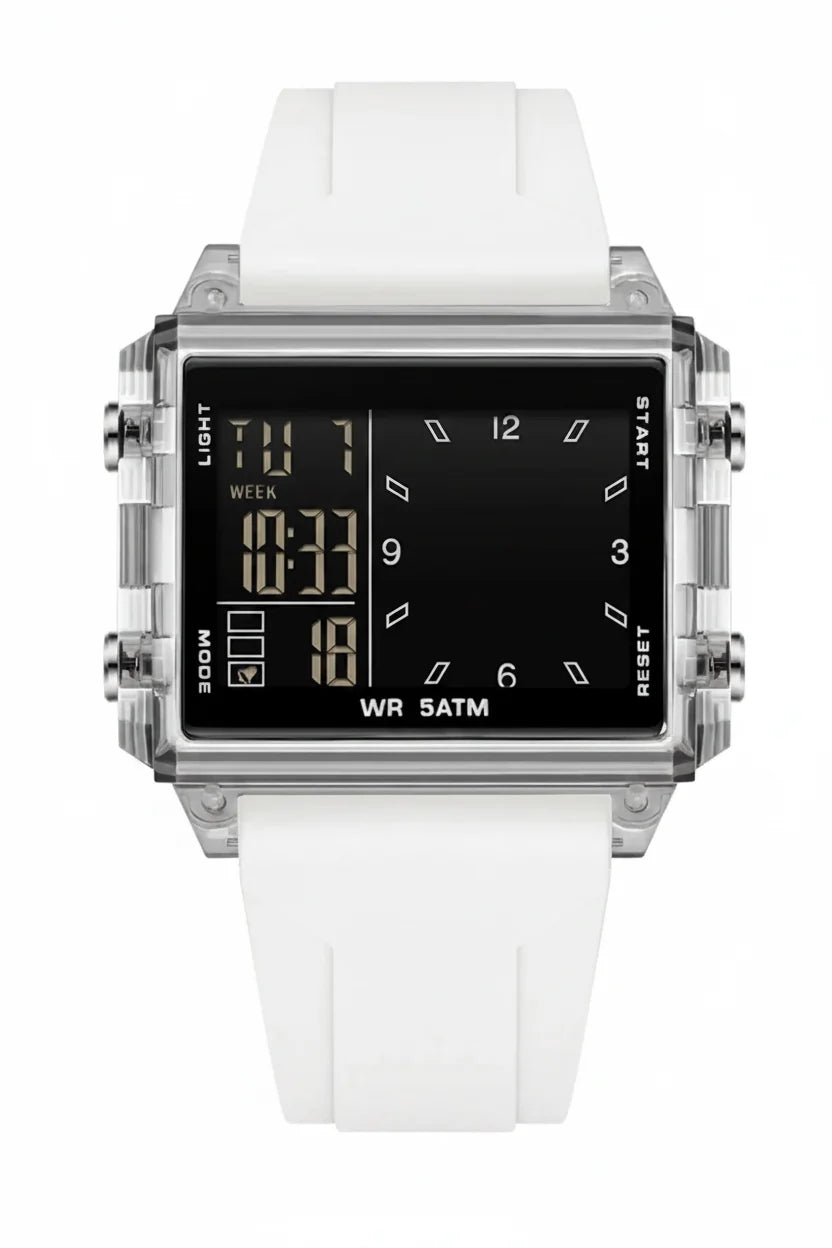 Analog-Digital Sport Watch – Waterproof, Luminous & Multi-Function