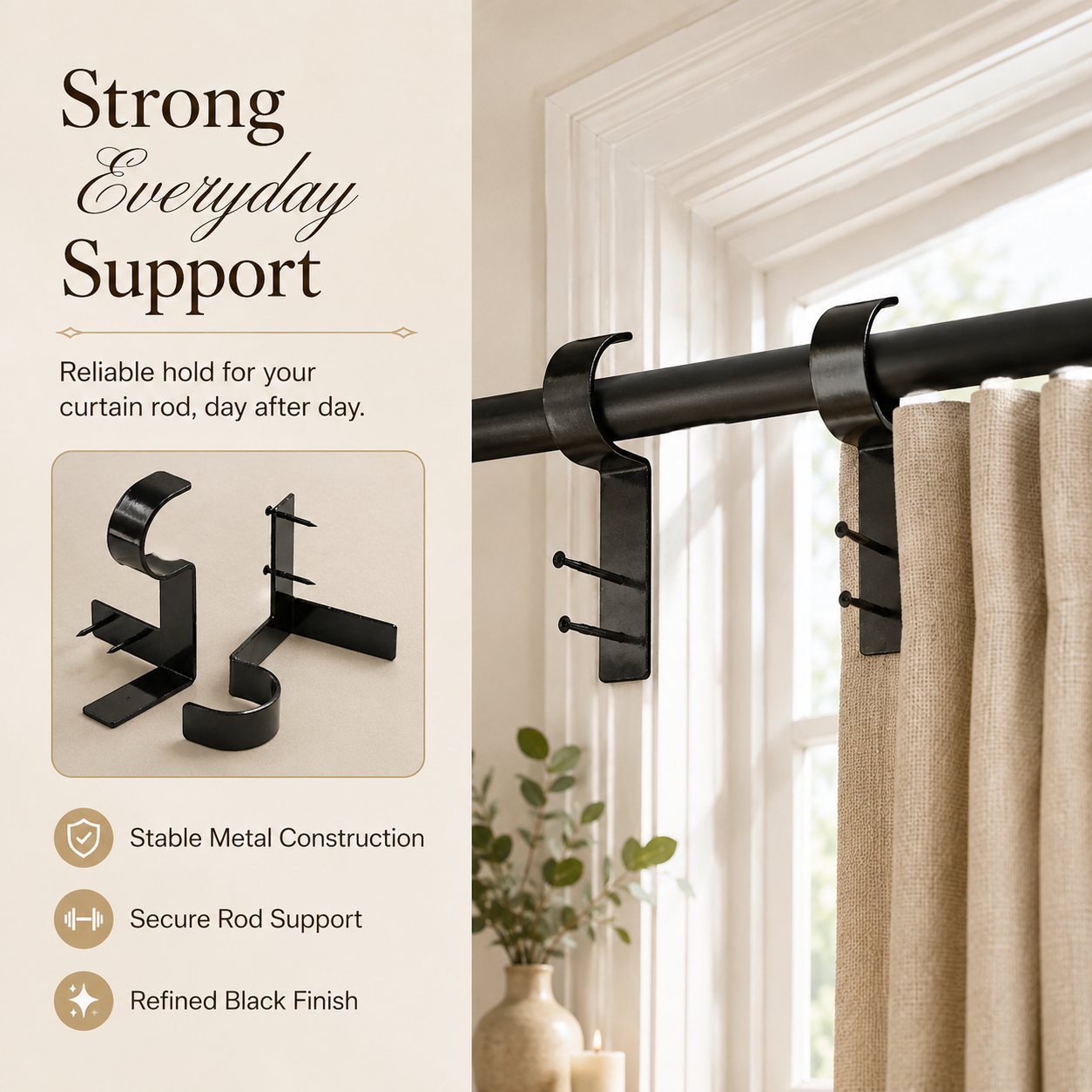 ⚡️Hot Selling🛠️ Universal Curtain Rod Hooks1