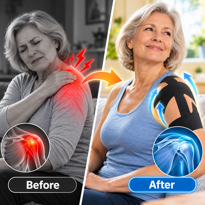 💪 Precut Kinesiology Tape – Senior Shoulder Support 🩹Muscle Strain Relief & Daily Mobility Care for Older Adults 🌿🏃