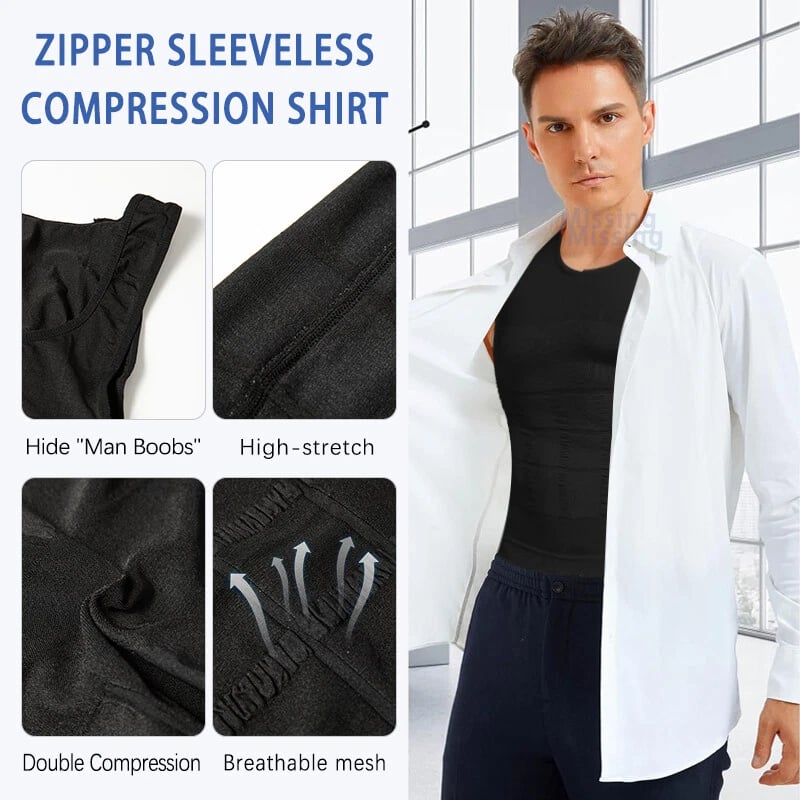 ⭐⭐Fashion Hit Men Round Neck Compression Tank Top