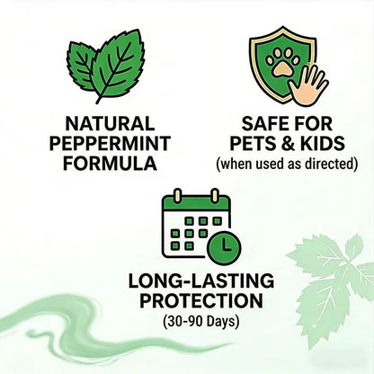 🦟 49% OFF NOW!🔇 🟢 Natural Peppermint Rodent Repellent Tablets – 12 Pack