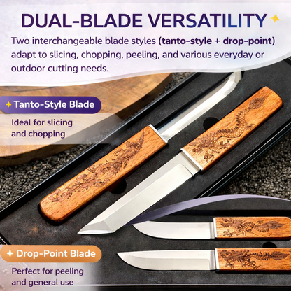 🔥DRAGON &amp; PHOENIX DUAL-BLADE KNIFE 🔥