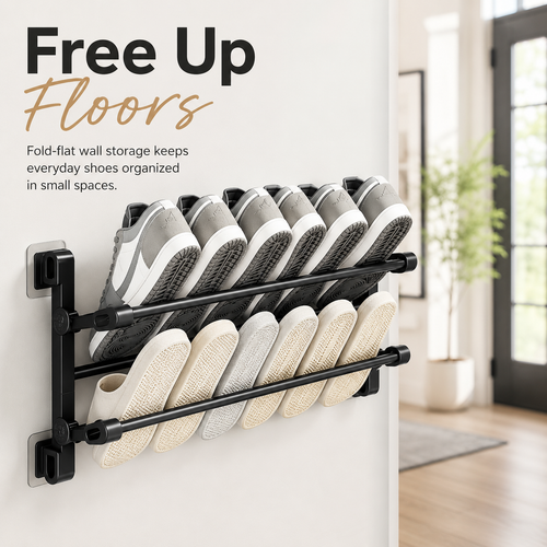 ⚡️Hot Sale｜1K+ Sold Today｜Foldable Drill-Free Shoe Rack