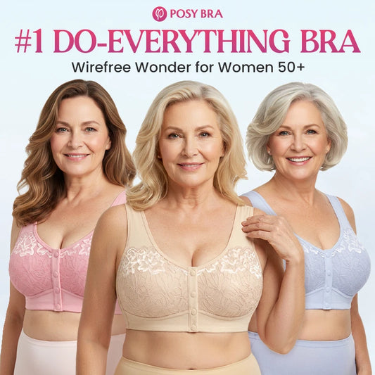 Posy Bra - Front Closure Breathable Cotton Lifting Bra for Seniors