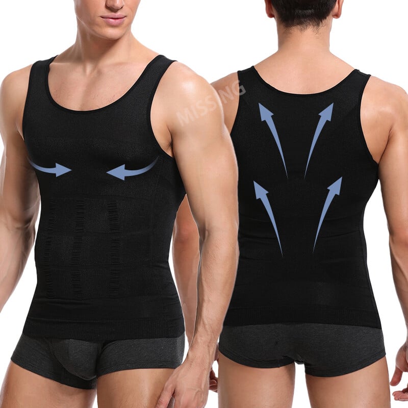 ⭐⭐Fashion Hit Men Round Neck Compression Tank Top