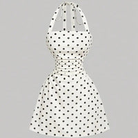 White polka-dot print
