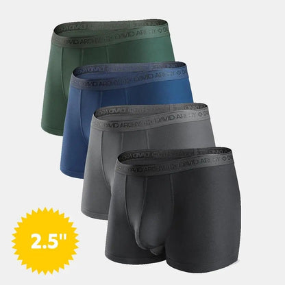 [Father's Day Gift] 🔥Men's Dual Pouch Micro Modal Trunks - 4-Pack Basic 2.5in Spandex Natural Fabric Menswear