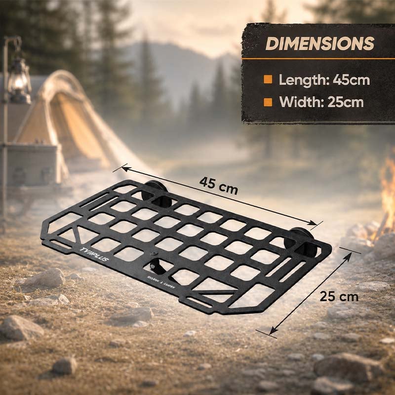 Rugged Magnetic Vehicle Table | Portable Camping Table with Mesh Surface
