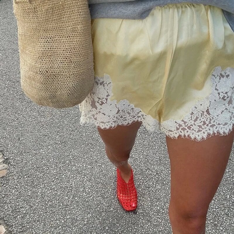 🔥Hot Sale 49% off❤️Satin Silk Lace Shorts for Women