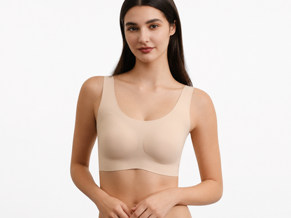 Seamless Wireless Sculpting Bra – Invisible Comfort & Natural Lift