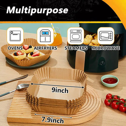 🍟 Air Fryer Paper Liners – Clean Cooking Made Easy ✨