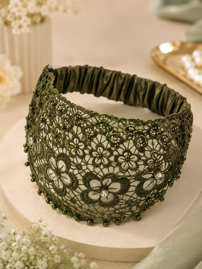 💫Plum Blossom Hollow Beaded Wide Headband