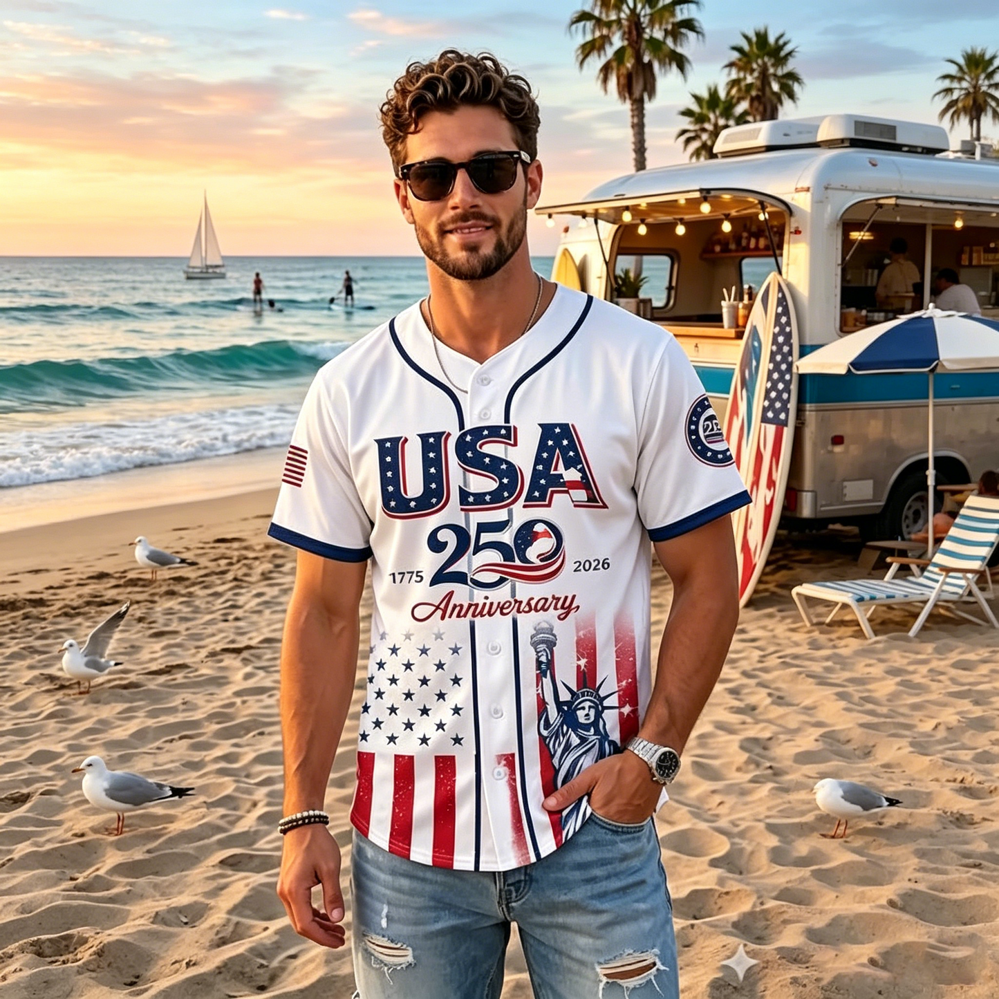 USA 250th Anniversary Baseball Jersey