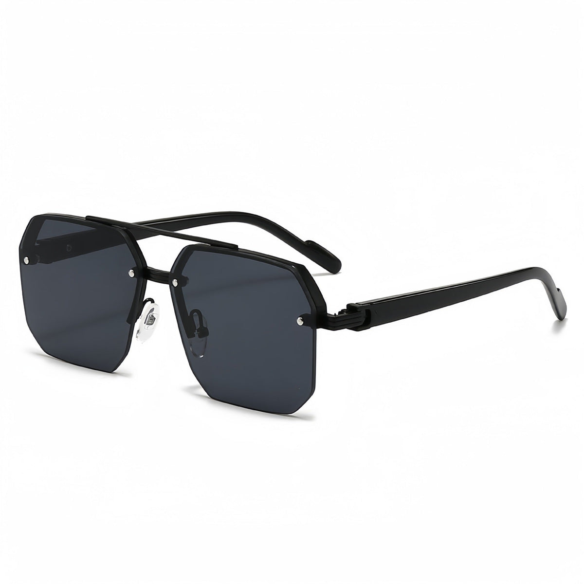 🕶️ Retro Rimless Square Sunglasses – Stylish UV-Protection Fashion Shades