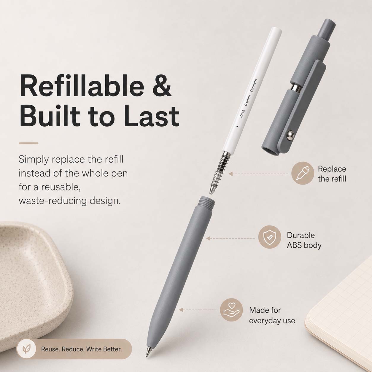 ✍️Minimalist Retractable Gel Pens Set