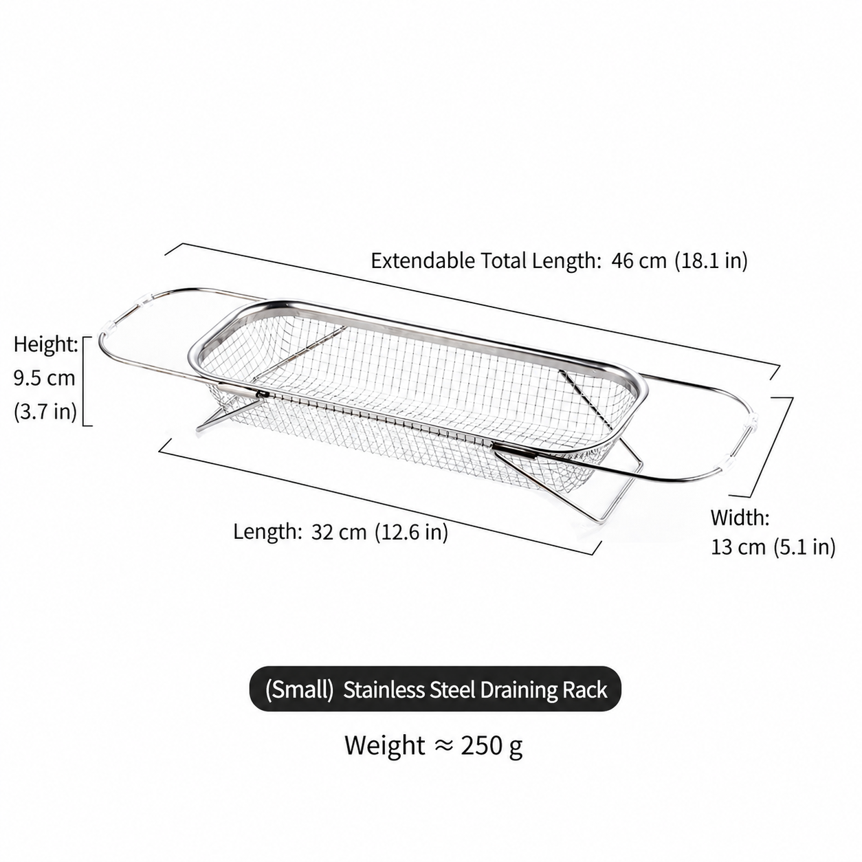 🍝 Expandable Over-the-Sink Fine Mesh Colande