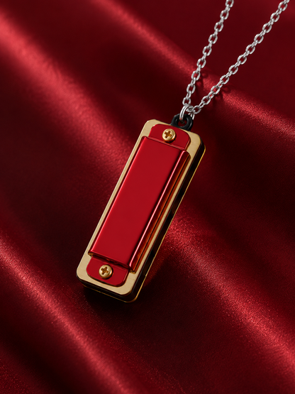 🎵Playable Mini Harmonica Necklace – Wearable Musical Pendant