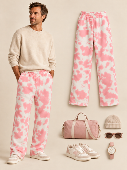 👖 Men's Wide-Leg Lounge Pants | Elastic Waist & Trendy Prints ✨