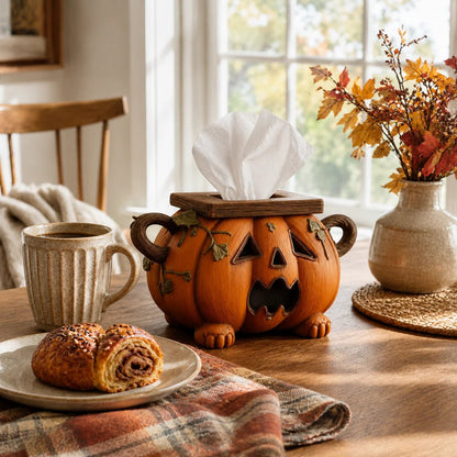 🎃 Pumpkin Halloween Tissue Box Cover-Turn Your Everyday Tissue Box Into A Spooky Fall Decoration