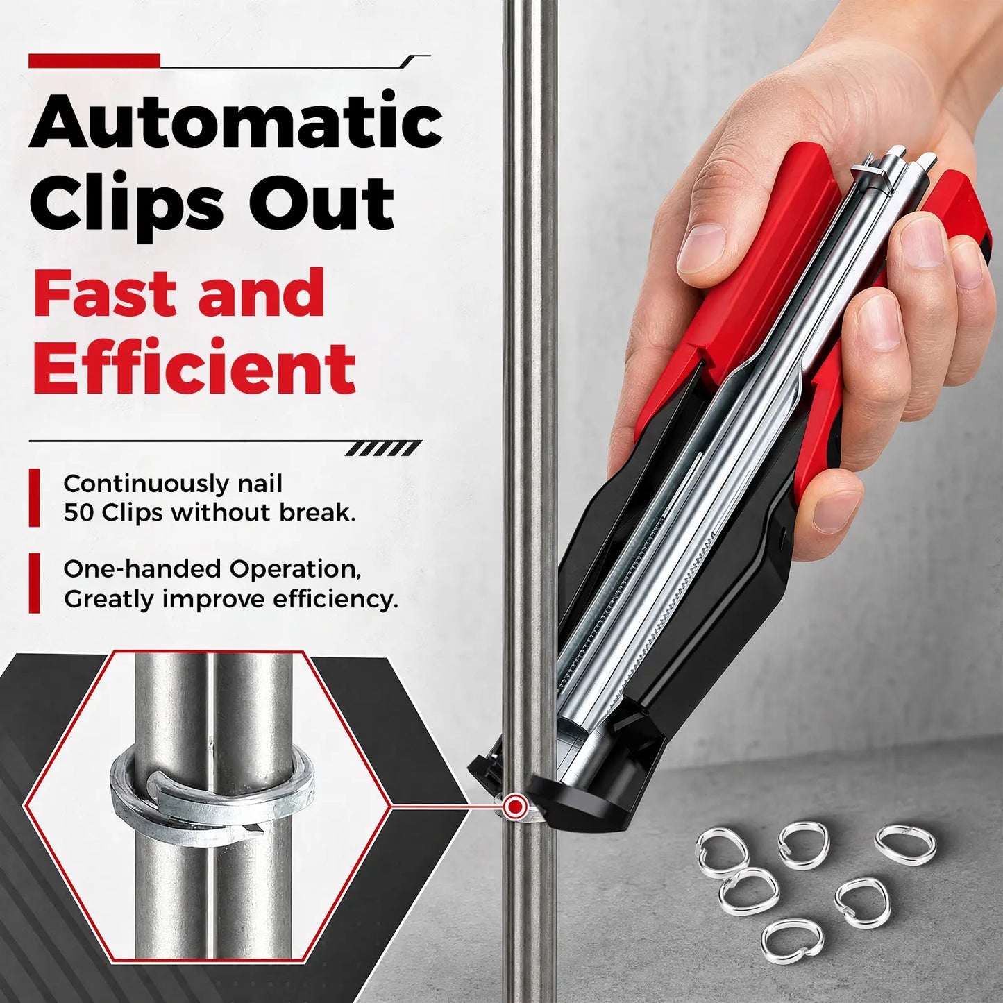 🐷 Hog Ring Pliers Kit – 100/2500PCS C Clips & 3/4" Staples for Fencing, Pet Cages, Upholstery & Car Seat Repair 🔧
