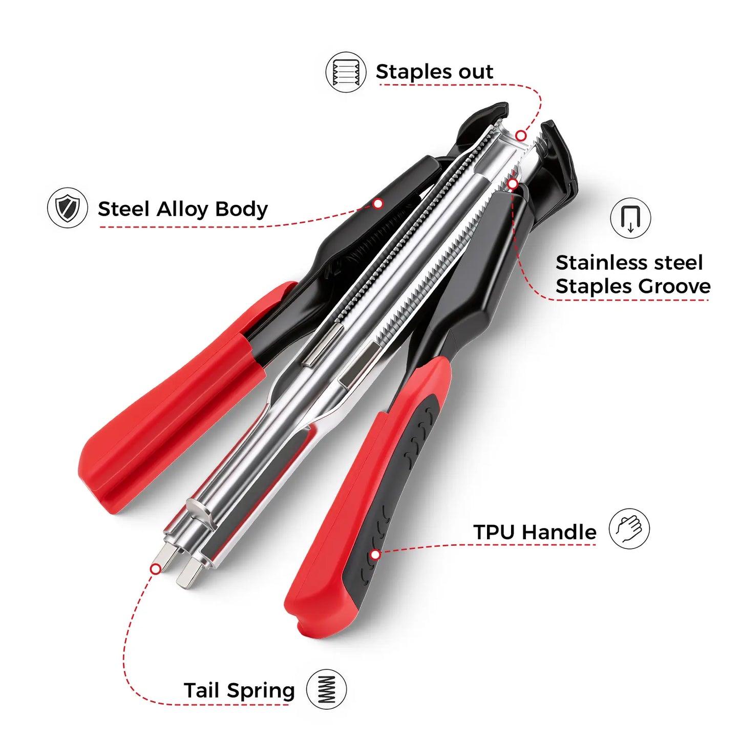 🐷 Hog Ring Pliers Kit – 100/2500PCS C Clips & 3/4" Staples for Fencing, Pet Cages, Upholstery & Car Seat Repair 🔧