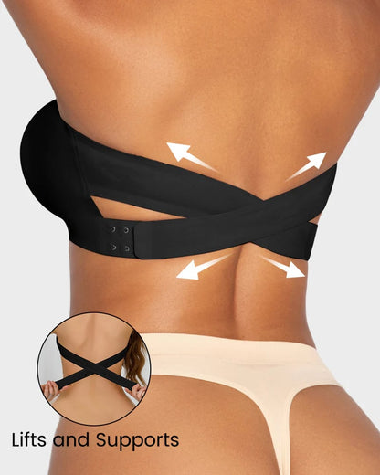 ⏰Buy 1 Get 1 Free💕Non-Slip Crossover Side Hook Bandeau Bra