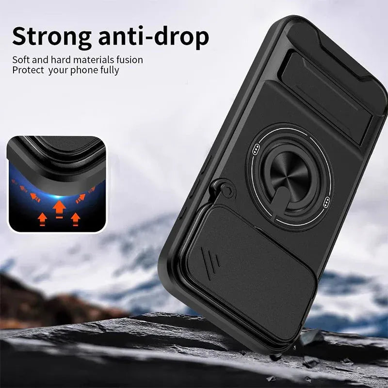 📱🛡️Mecha Push Window Magnetic Case for iPhone – Military Grade Shockproof Cover