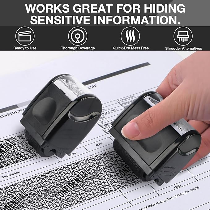 🔥HOT SALE 49% OFF✨Privacy Protection Security Roller Stamp — Address & Billing Info Blocker, Home & Office Mailing Essentials 100m Long-Lasting Roll