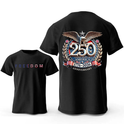 Freedom Patriotic T-Shirt – Classic American Flag Cotton Tee for Men & Women