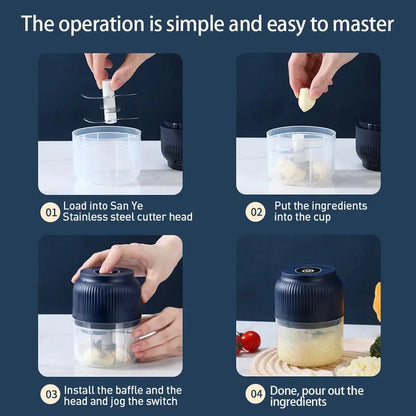 ⚡ Cordless Mini Food Chopper|Chop, Mince & Blend in Seconds