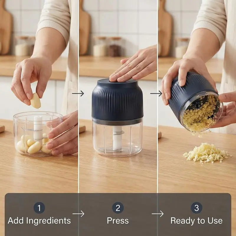 ⚡ Cordless Mini Food Chopper|Chop, Mince & Blend in Seconds