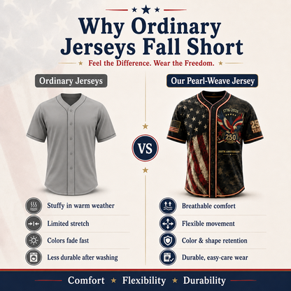America 250th Anniversary Baseball Jersey | 1776-2026 Patriotic USA Jersey | 4th of July Gift