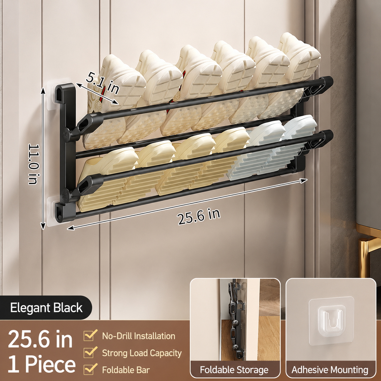 ⚡️Hot Sale｜1K+ Sold Today｜Foldable Drill-Free Shoe Rack