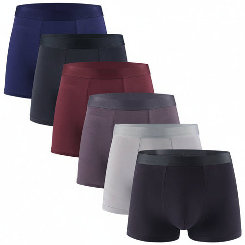 6-Pack Men's Ultra-Soft Modal Boxer Briefs – Breathable Comfort & Stretch Fit