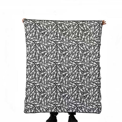 DIY Drawing Blanket with 24 Colors Markers, Doodle Your Own Blankets, Customizable Washable Paint & Play Blankets for Adults
