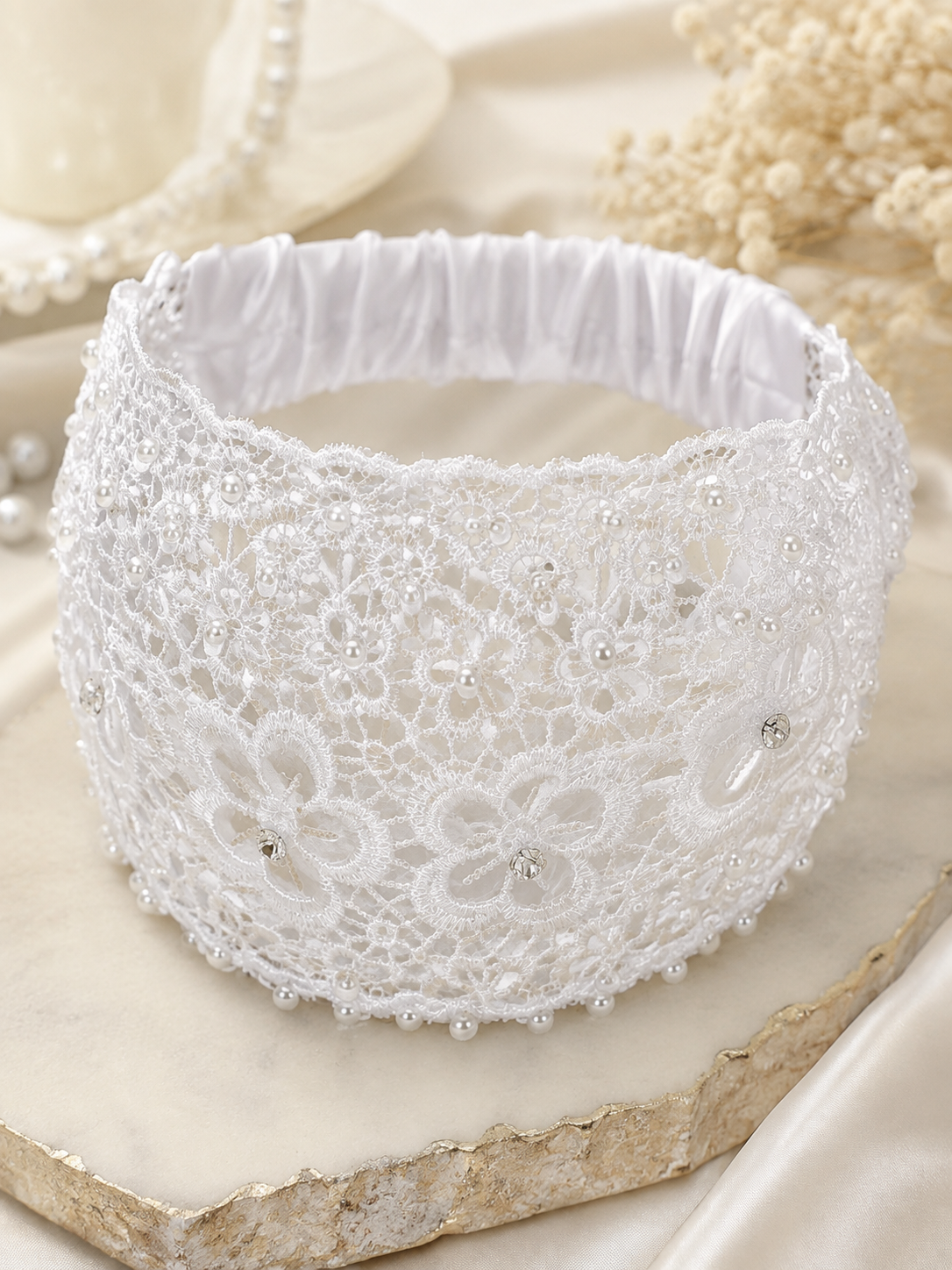 💫Plum Blossom Hollow Beaded Wide Headband