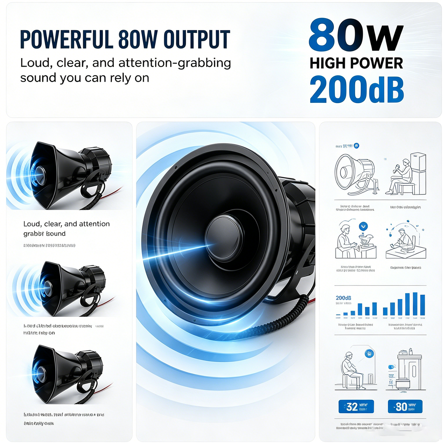 ⚡️Flash Sale｜12V Power Car Exterior Sound Speaker Kit